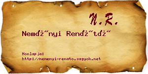 Neményi Renátó névjegykártya