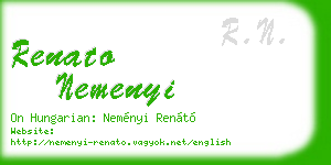 renato nemenyi business card
